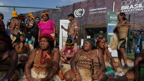 Indigenous Activists Block Entrance to COP30 Summit Venue image from theguardian.com