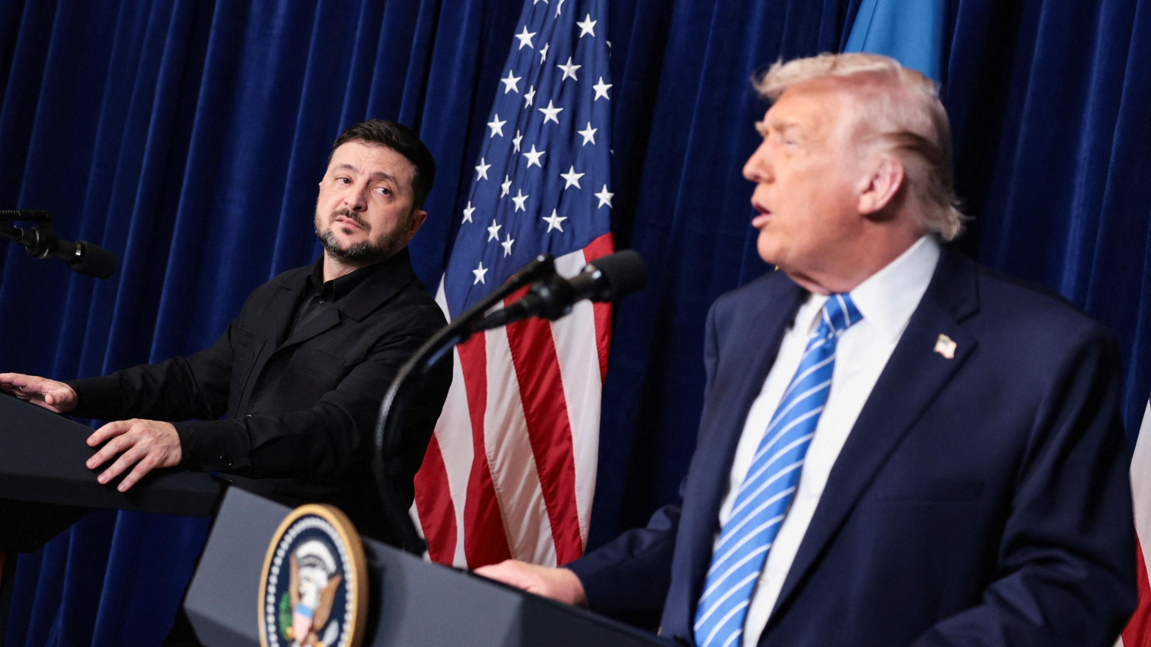 Donald Trump and Volodymyr Zelensky Hold Lengthy Meeting at Mar-a-Lago Amid Ongoing Ukraine Conflict image from bbc.co.uk