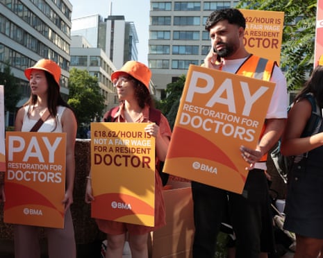 Resident doctors across England begin five-day strike over pay dispute image from theguardian.com