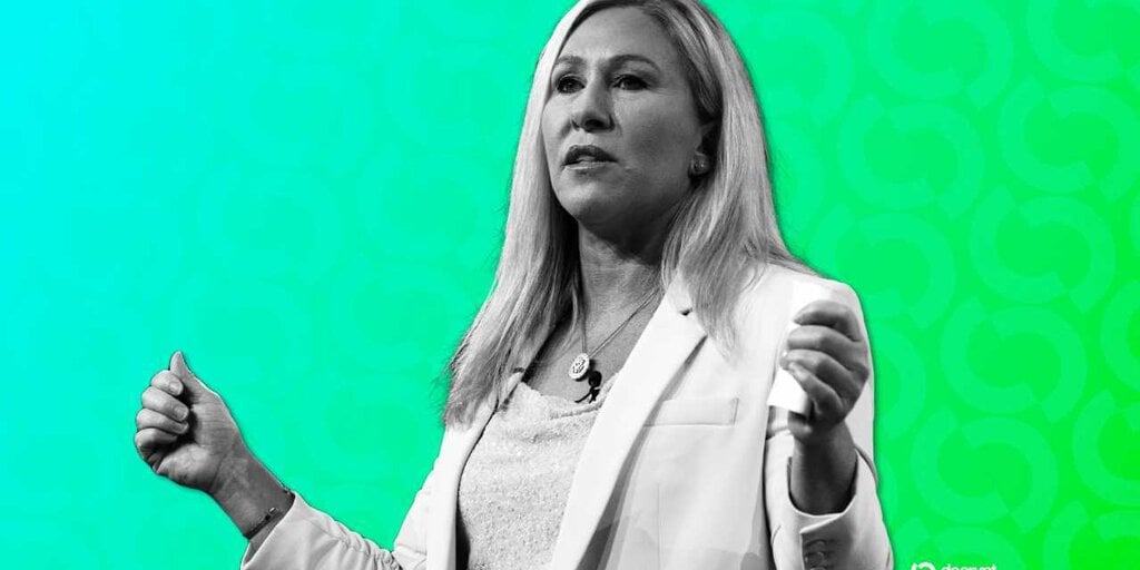 Marjorie Taylor Greene Claims GENIUS Act Contains CBDC Loophole, Criticizes House Speaker image from decrypt.co