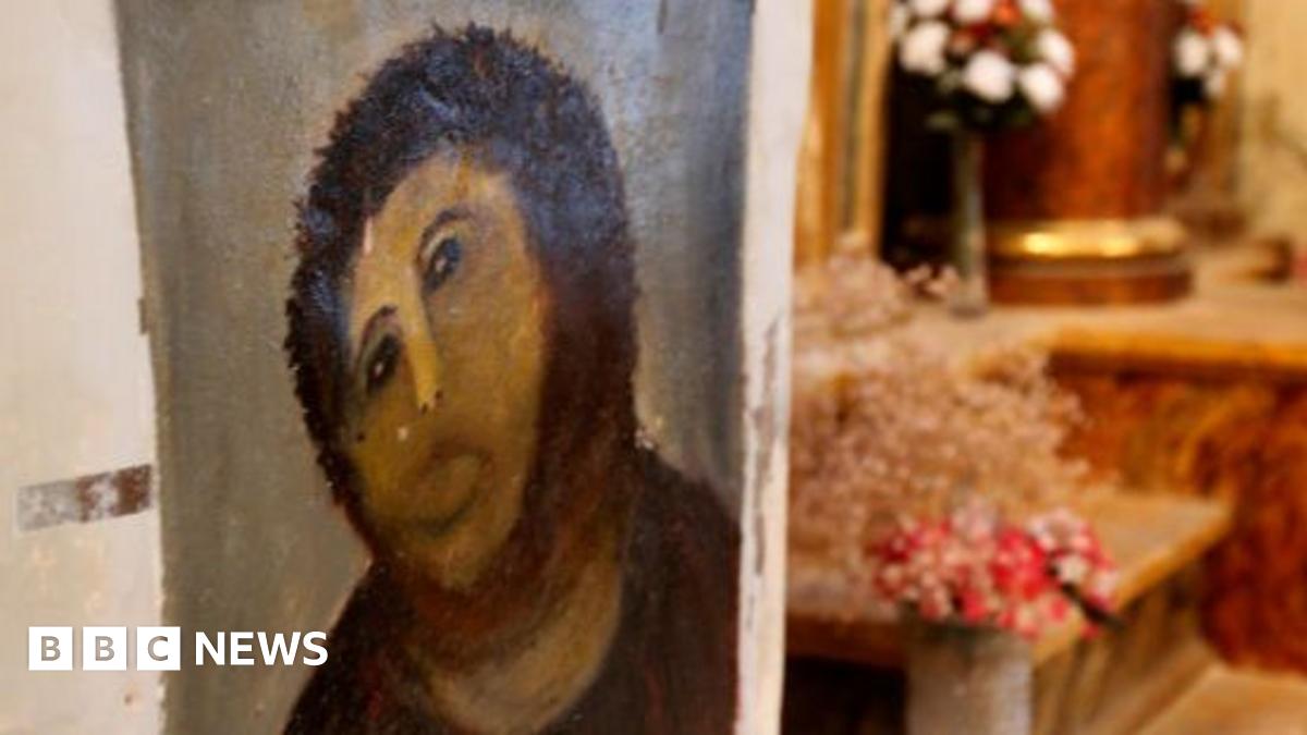 Cecilia Giménez, the Elderly Artist Behind Borja's Viral 'Monkey Christ' Fresco, Dies at 94 image from bbc.co.uk
