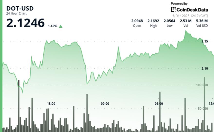 Polkadot (DOT) Gains 0.8% Amid Elevated Trading Volume but Underperforms Broader Crypto Market image from coindesk.com