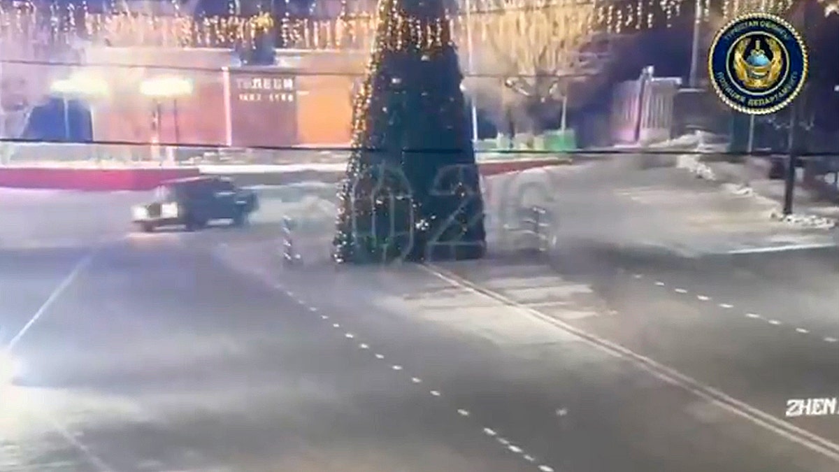 Driver Smashes 40-Foot Christmas Tree in Late-Night Joyride in Kazakhstan image from foxnews.com