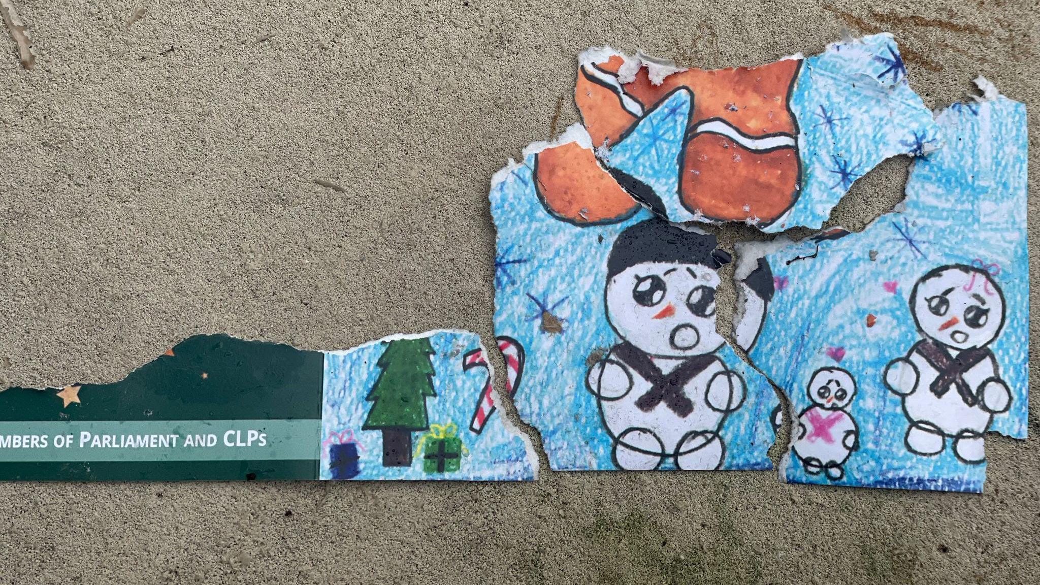 Bomb disposal robot destroys box of unsent Labour MPs' Christmas cards near Parliament image from bbc.co.uk