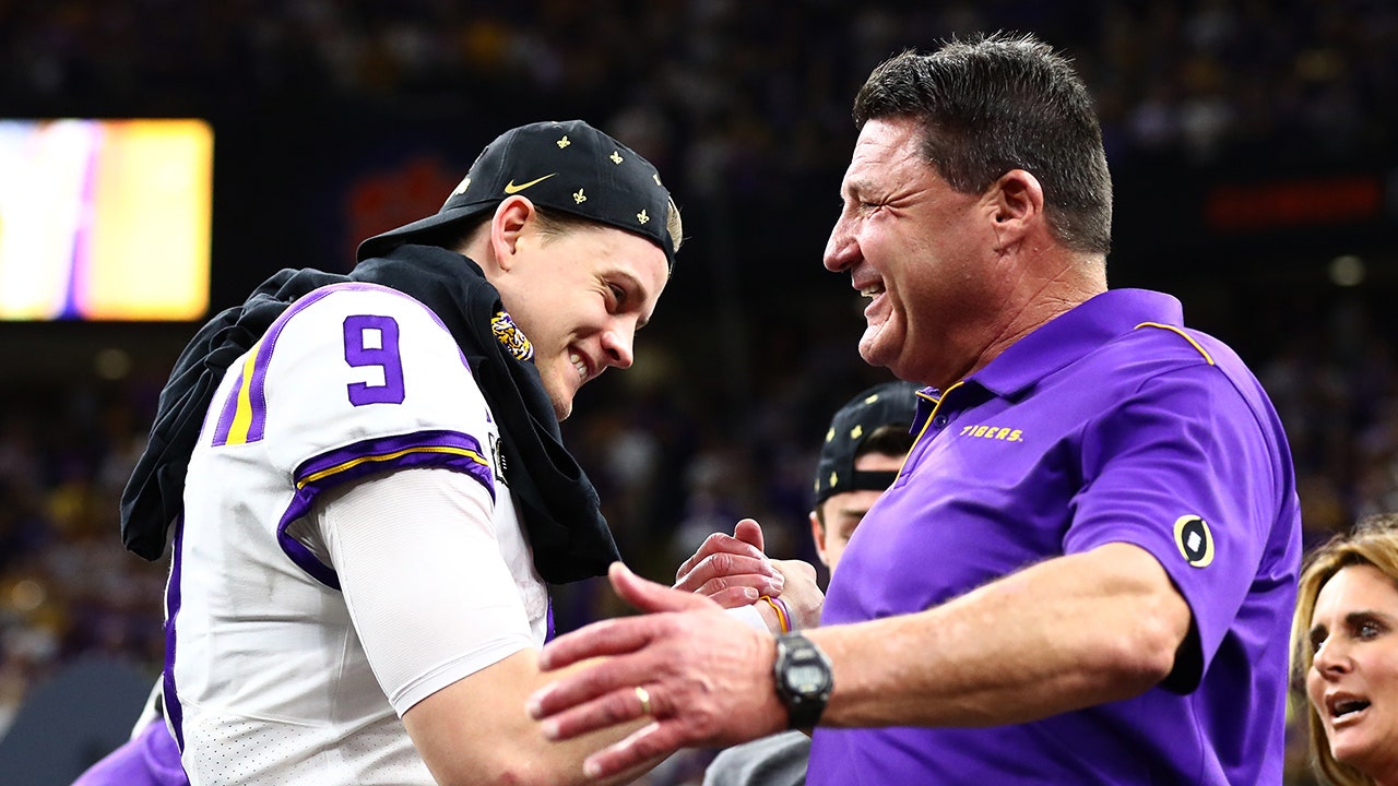 Former LSU Coach Ed Orgeron Reacts to Joe Burrow's NFL Future Comments image from foxnews.com
