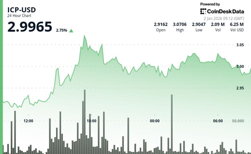 Internet Computer (ICP) Rises to $3 Amid Improved Short-Term Momentum image from coindesk.com