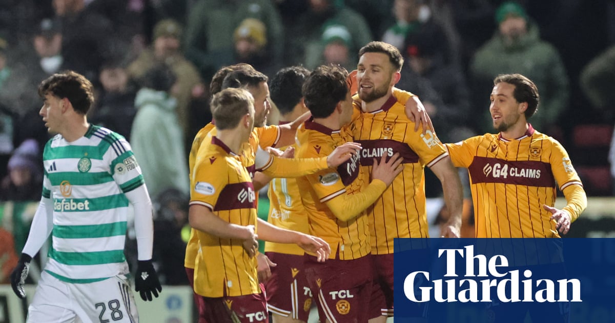 Scottish Premiership Roundup: Motherwell Ends Celtic Drought, Rangers Narrow Hearts' Lead image from theguardian.com