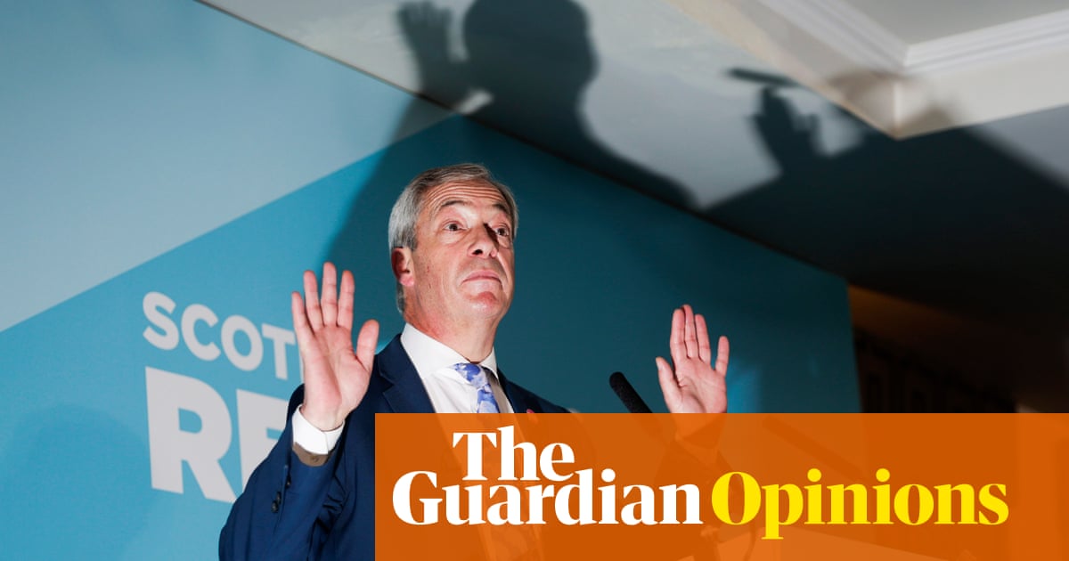 Nigel Farage's Defensive Posture Amidst Racism Allegations and Media Controversies image from theguardian.com