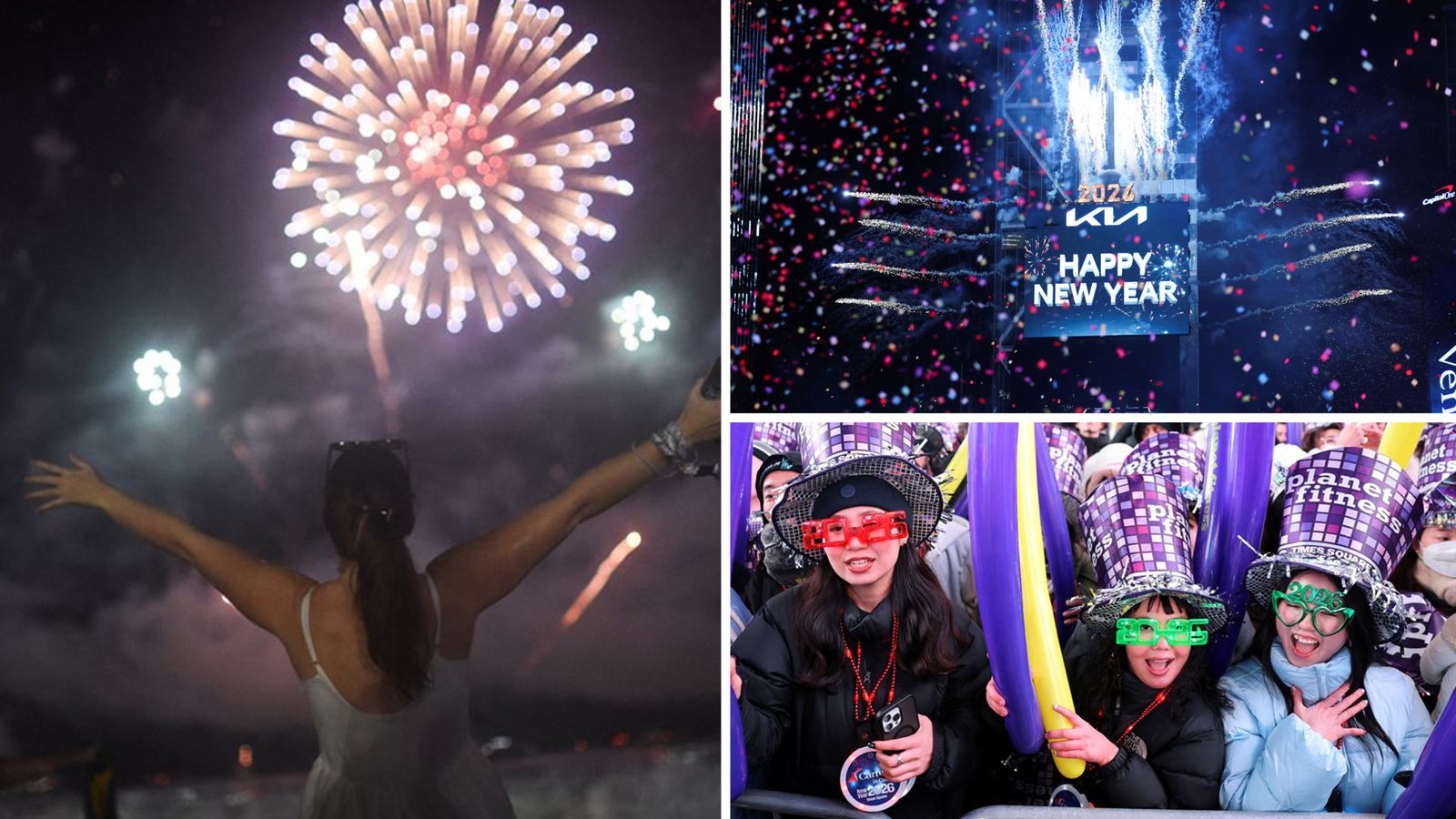 Global New Year Celebrations Mark 2026 with Festivities and Reflections image from news.sky.com