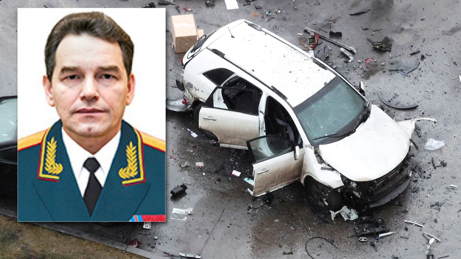 Assassination of Lieutenant General Fanil Sarvarov Near Kremlin Raises Tensions image from news.sky.com